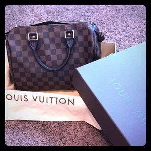 Authentic Louis Vuitton Speedy 25 Damier Ebene